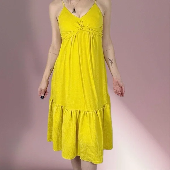 Banana Republic | Dresses | Banana Republic Yellow Midi Sundress Size 0p |  Poshmark